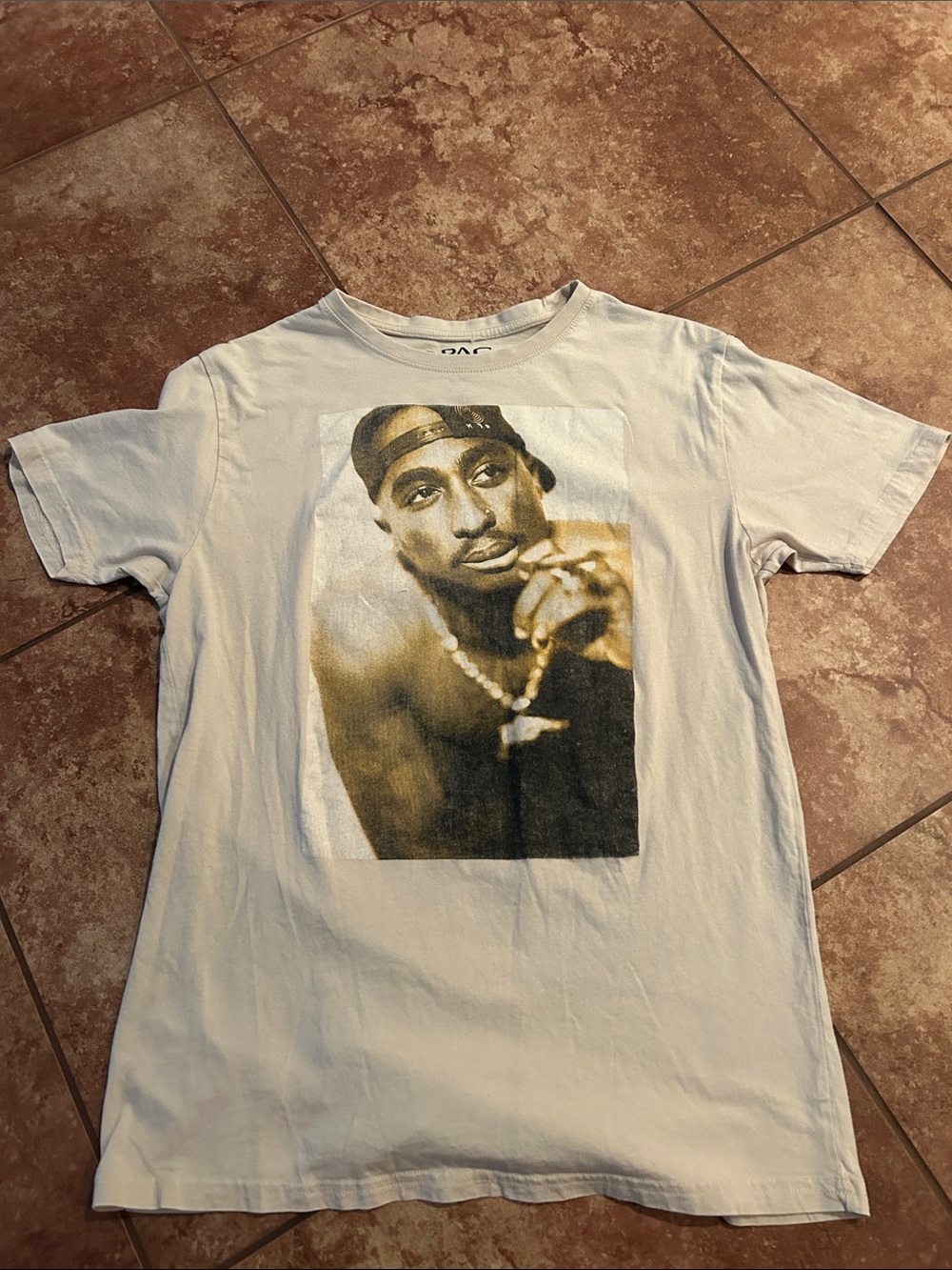 Graphic White Tee with Icon Portrait